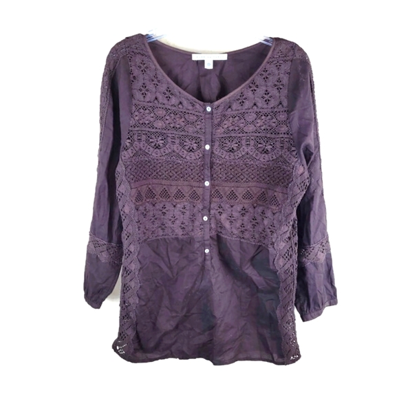 Burning Torch Tops - Anthropologie Burning Torch Carina Top Brown 71026 S